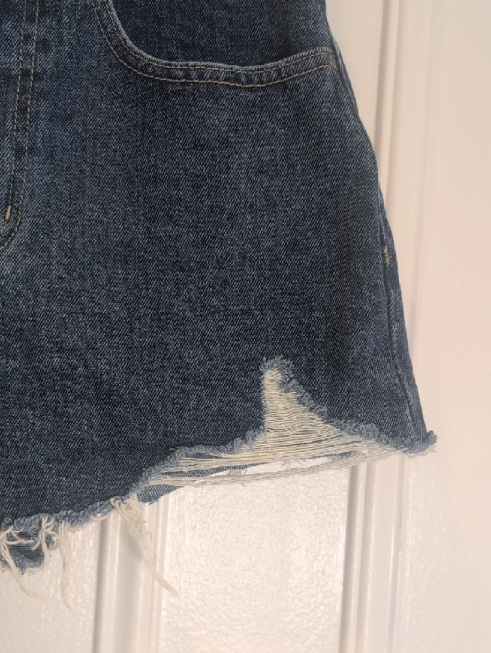Cotton On  Washed Distressed High-Rise Jean Shorts